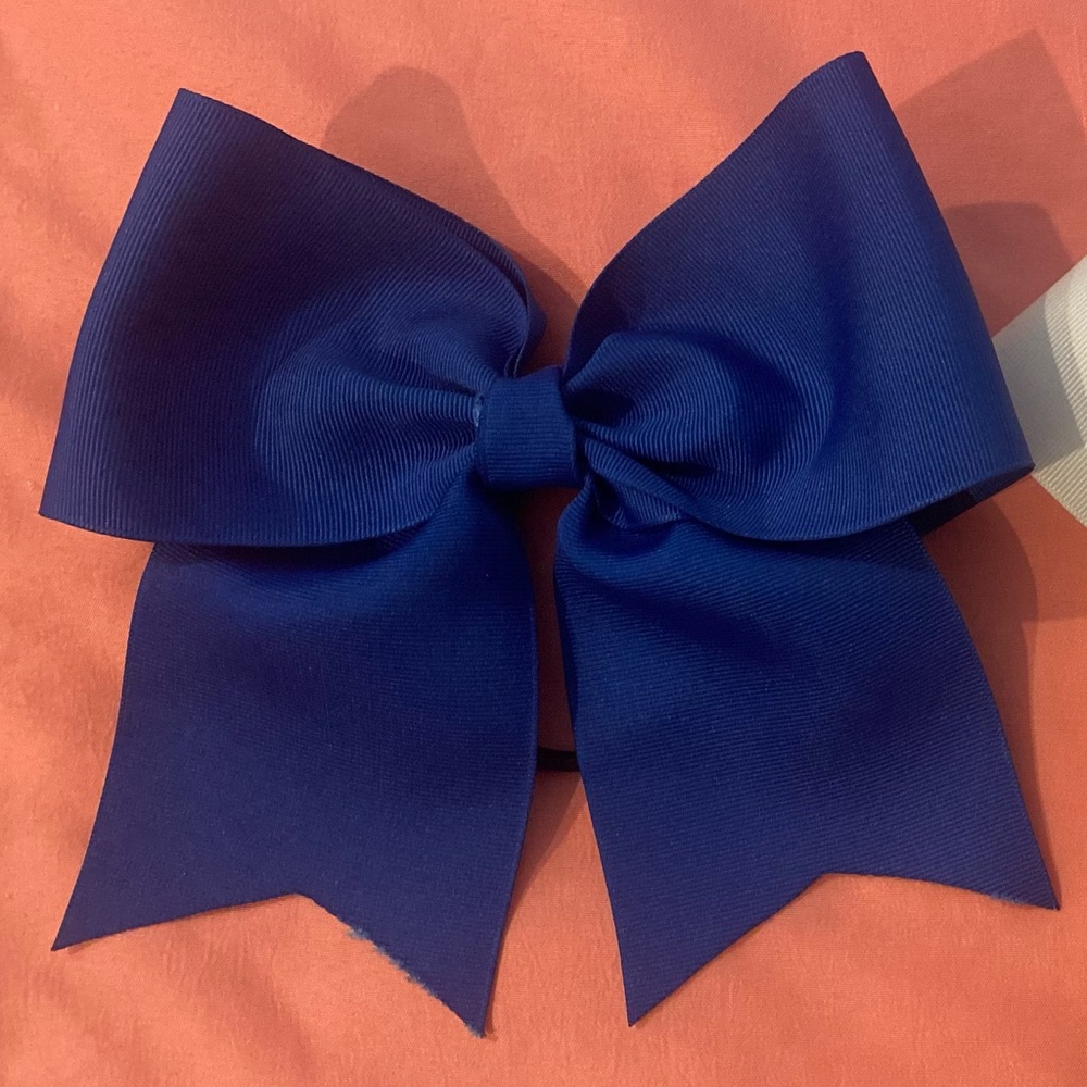 Blue Varsity Cheer Bow